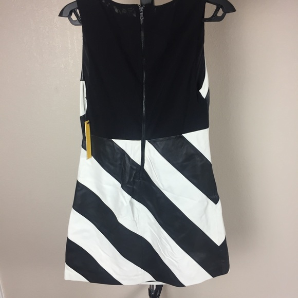 Alice + Olivia 'Paige' Leather Shift Dress NWT! - Picture 3 of 5